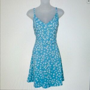 Floral Blue Mini Dress